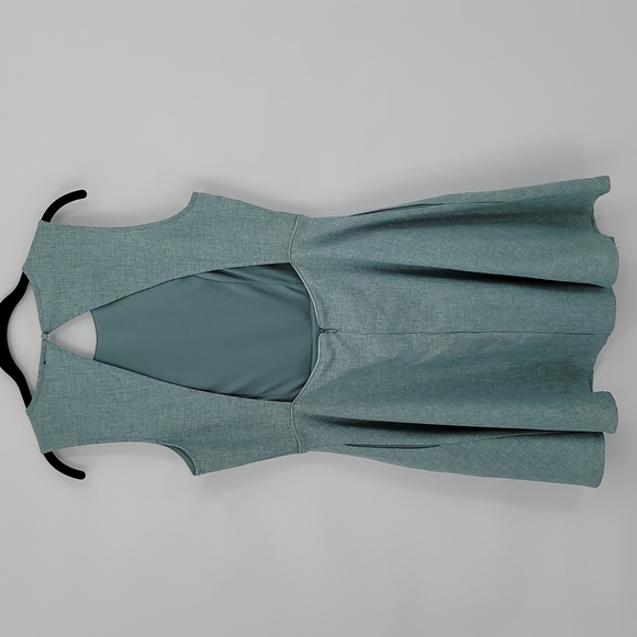 Lulu's Winsome Backless Skater Mini Dress Mint Blue with Pockets Fit & Flare - Picture 7 of 11